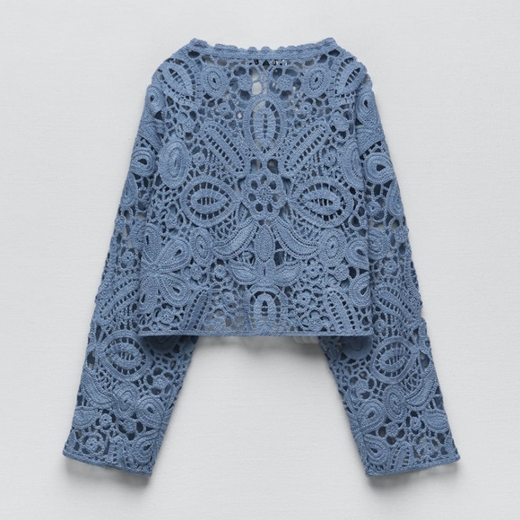 BNWT!Limited edition Zara Open Macrame knit cardigan, size (M-L) - Picture 5 of 7